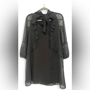 Zara Black Long Sleeve Dress